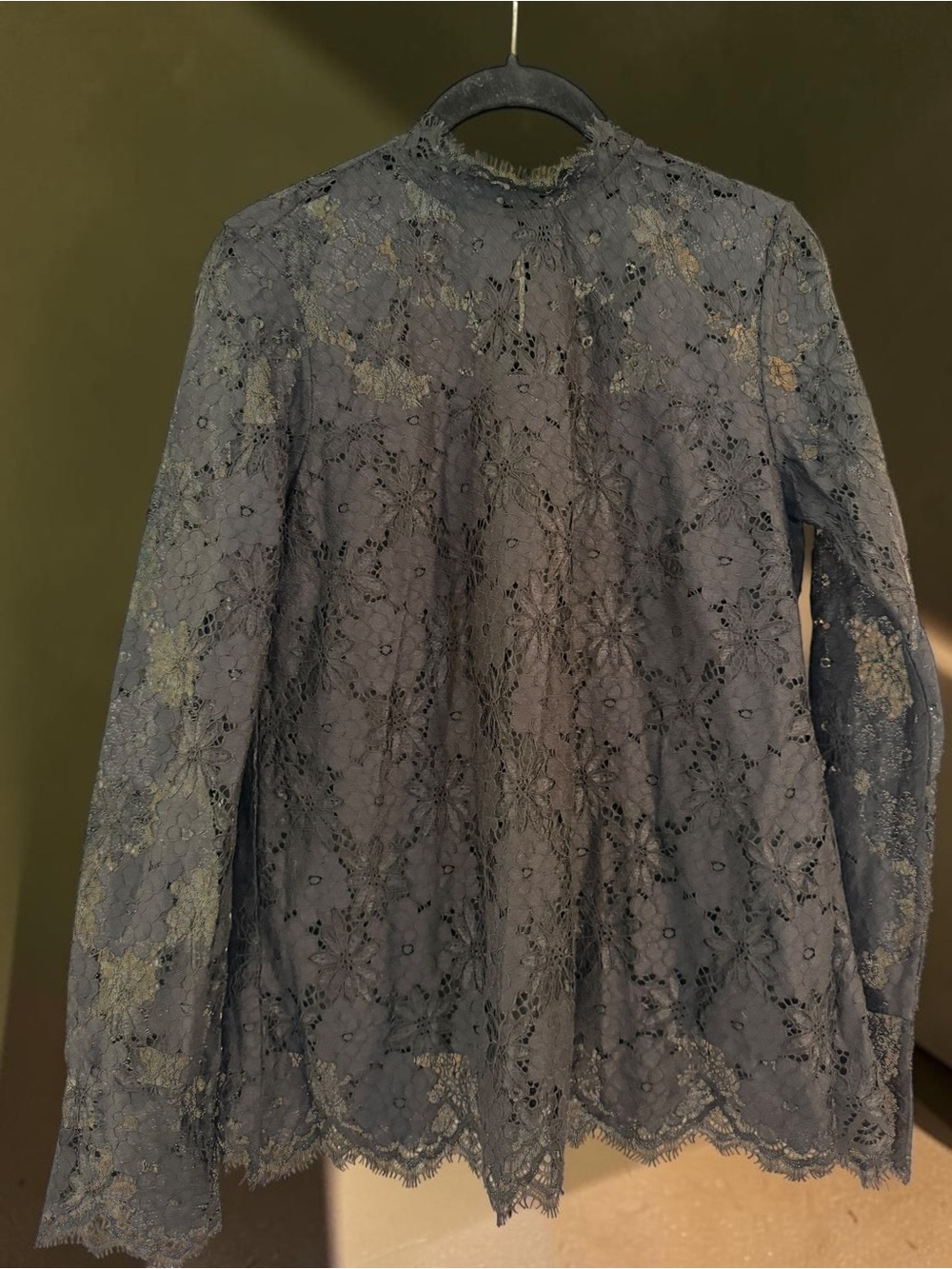 Women's Black Lace Long Sleeve Jacket